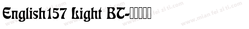 English157 Light BT字体转换